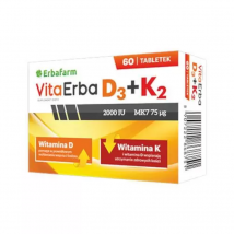 Witamina D3 + K2 ErbaFarm VitaErba D+K 60tab
