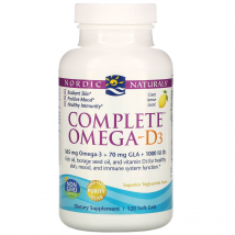 Kwasy Tłuszczowe Kompleks Nordic Naturals Complete Omega D3 120softgels