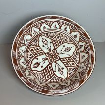 Plat à couscous marocain - 28 cm - Brun