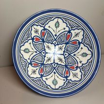 Bol Marocain en Céramique - 26cm TONS BLEU ET VIOLETTE - Lavendelblå