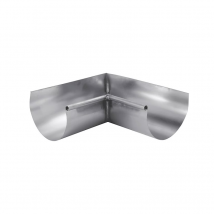 Angle Intérieur Gouttière Zinc Naturel pour Gouttière Dev 25 cm