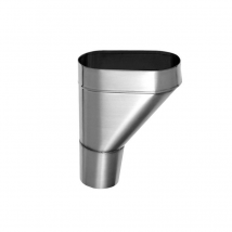 Cuvette de Branchement Zinc Naturel Diam. 100 mm pour Gouttière Dev 33 cm