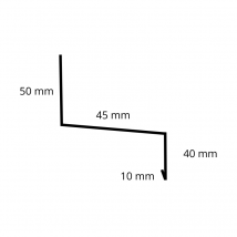 Bavette Pied de bardage pour Bardage Steelwood, Longueur 3m