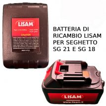 BATTERIA RICAMBIO 21V 8Ah PER SEGHETTO POTATORE ELETTRICO SG21 E SG18 LISAM A1923/8