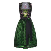 Midi Dirndl 65cm schwarz-grün Antonia 131085 ~ 32