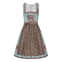 Mini Dirndl 60cm türkis gemustert braun Tiramisa 001850 ~ 34