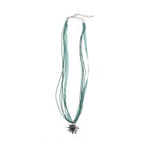 Collier mit Edelweissanhänger 000157 ~ dunkelgrün