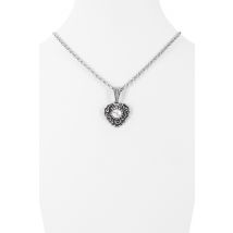 Damen Collier silber mit Herzanhänger 003990 ~ silber
