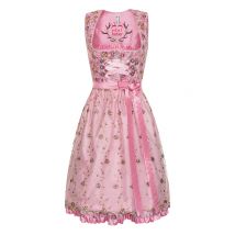Mini Dirndl 60cm altrosa-geblümt Agathe 130859 ~ 34