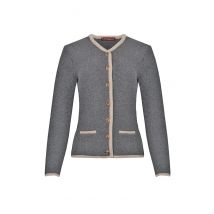 Trachten Strickjacke grau-natur Dani 002330 ~ 32