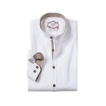 Trachtenhemd langarm weiß Hannes 006995 - slimfit ~ M