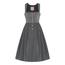 Midi Dirndl 70cm Gastro grau Stretch Babette 006871 ~ 36