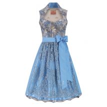 Midi Dirndl 70 cm silber hellblau Caroline 016387 ~ 32