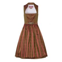 Midi Dirndl 70 cm oliv geblümt koralle Katrin 003740 - limitiert ~ 34