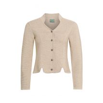 Trachten Strickjacke natur mit Stehkragen Anja 005072 ~ 36