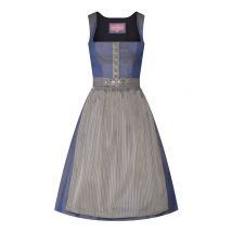 Midi Dirndl 70 cm blau grau Verena 008497 ~ 38