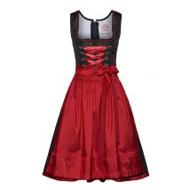 Mini Dirndl 60cm schwarz rot 132510 ~ 36