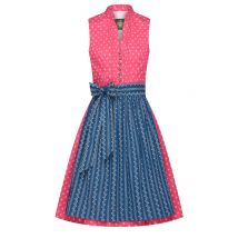 Mini Dirndl 60cm pink blau gemustert Maschsee 008028 ~ 36