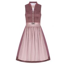 Midi Dirndl 65cm rosenholz altrosa gemustert Doro 007278 ~ 32
