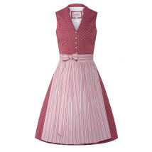Mini Dirndl 60 cm rosenholz altrosa gemustert Valentina 009059 ~ 42