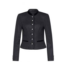 Damen Lodenjacke anthrazit schwarz mit Samtkragen Ebbs 004841 ~ 42
