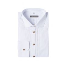 Trachtenhemd extralang weiß Lenz 002820 - slimfit ~ M (39/40)