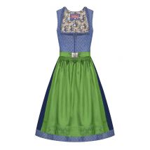 Midi Dirndl 65cm blau grün Sophie 005701 - limitiert