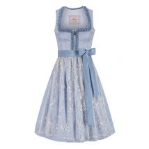 Midi Dirndl 65 cm hellblau silber Elena 014818