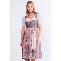 Midi Dirndl 65 cm grau altrosa Charlen 014991