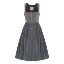 Midi Dirndl 70cm Gastro grau Stretch Babette 006871