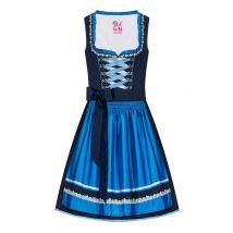 Mini Dirndl 55cm dunkelblau gepunktet blau Luise 006929