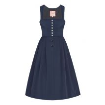 Midi Dirndl 70cm Gastro dunkelblau Stretch Babette 006872