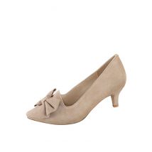 Pumps taupe mit Schleife Julie 016173