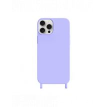 Coque Personnalisable en Silicone avec Anneaux pour iPhone - Violette