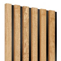Lattes MDF sur panneau 275x30 cm - placage de chêne