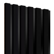 Lattes MDF sur panneau 275x30 cm - Tapis noir