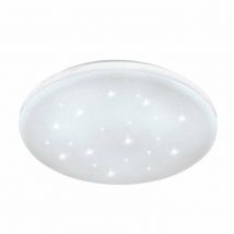 Plafoniera Led Rotonda Soffitto Applique Lampada Parete Interno Frania EGLO Dimensioni: Ø 330 mm - Cristallo - 4000K Luce Naturale - 33383