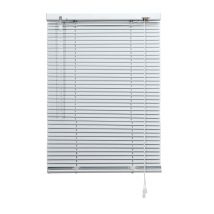 Tenda Veneziana Alluminio Lamelle 16 mm Corde Veneziane Finestre Parasole Errebi Dimensioni: 120 x 175 cm, Colore: Bianco con Corda