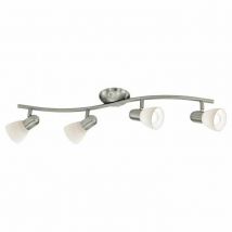 Plafoniera da soffitto 4 Luci Faretti Nickel Lampada Binario Interno Dakar EGLO