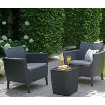Set da Giardino Rattan Salottino Terrazzo Esterno Vimini Salemo Balcony Keter