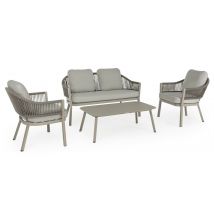 Set da Giardino Alluminio Salottino Mobili Arredamento Esterno Sailor Bizzotto Colore: Tortora