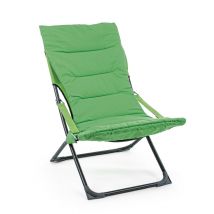Sedia Sdraio Poltrona da Esterno Giardino Imbottita Sfoderabile Pieghevole Relax Colore: Lime