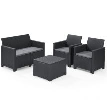 Set da Giardino Keter Emma 1 Divano 2 Posti Poltrone 1 Tavolino