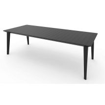 Tavolo da Esterno Giardino Nero Graphite Effetto Legno Moderno Lima Keter Formato: 320 cm