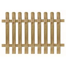 Staccionata in Legno Pronta Steccato Recinzione Assemblato Giardino 180 x 90 cm
