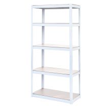 Scaffale in Metallo 5 Ripiani Componibile Zincato Rosso Nero Bianco Verdelook Tonalità: Bianco