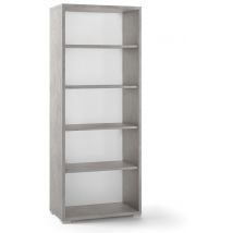 MOBILE LIBRERIA H182 L71 P41 cm FINITURA CEMENTO FONDO BIANCO SARMOG Db351k