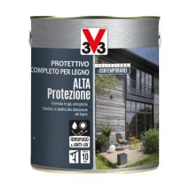 V33 Protettivo Completo Legno Alta Protezione Esterno Interno Persiane Finestre Colore: Abete Fumè, Formato: 2,5 Lt