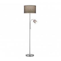 Piantana con Lampada Lettura 6W Grigia Paralume Bianco H 170 Hotel GD Trio