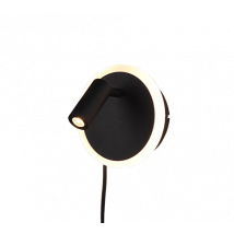 Applique Parete Led Doppia Illuminazione Moderna Nera Jordan GD Trio